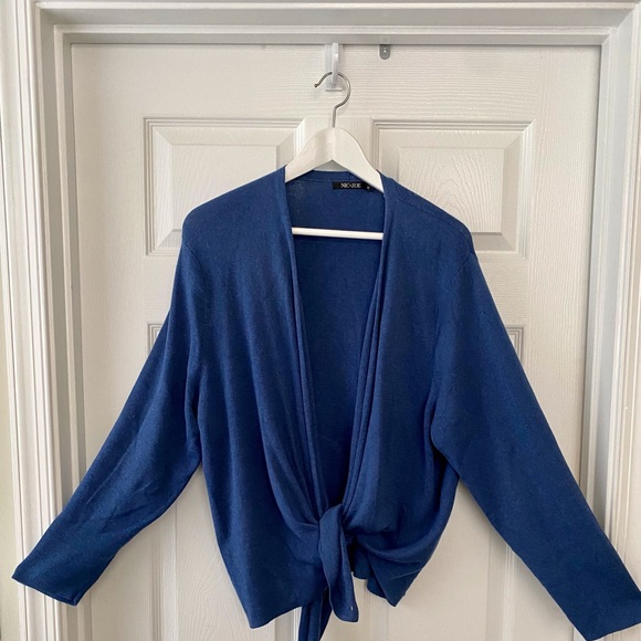 NIC+ZOE 4-Way Convertible Open-Front Cardigan PLUS 1X Blue - Picture 2 of 3